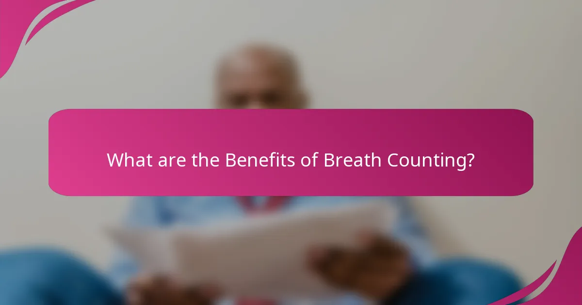 What are the Benefits of Breath Counting?