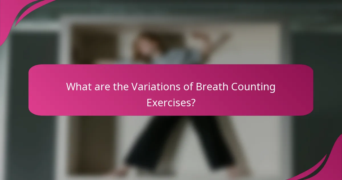 What are the Variations of Breath Counting Exercises?
